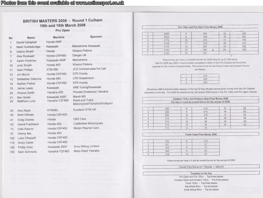 Event programme page